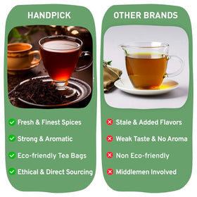 HANDPICK carbon-neutral and plastic-neutral brand commitment highlighted.
