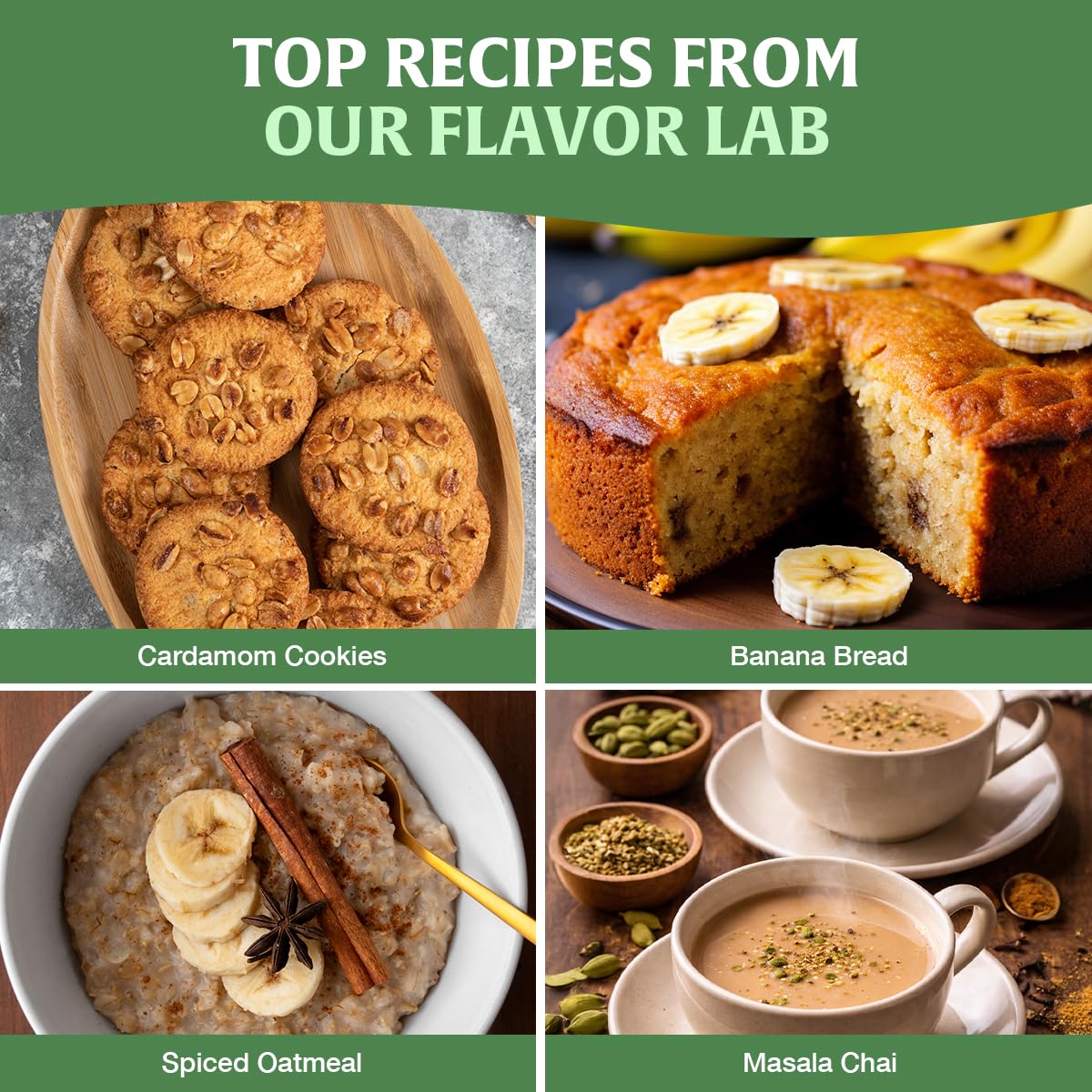 HANDPICK Cardamom powder ingredients-label noting gluten-free & NON-GMO.