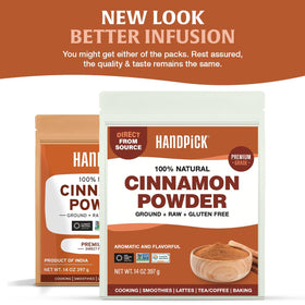 HANDPICK Cinnamon Powder closeup aroma highlights sweet-spice fragrance for recipes