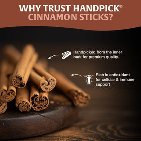 HANDPICK Cinnamon Sticks gluten-free and non-GMO option.