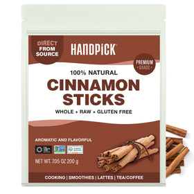 HANDPICK Cinnamon Sticks packaging preserving aroma in a resealable pouch.