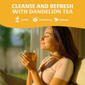 HANDPICK Dandelion Root Tea bags close-up reveals premium blend aroma.