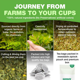 HANDPICK eco-conscious tea bags emphasize planet-friendly packaging