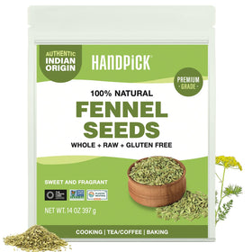 HANDPICK fennel seeds in a zip pouch for easy storage and freshness.
