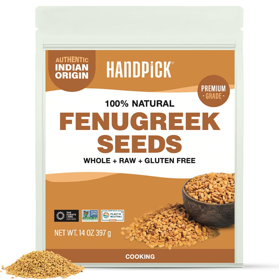 HANDPICK fenugreek seeds whole closeup for rich Indian cooking aromas.