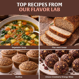 HANDPICK flax seeds in resealable pouch for freshness and convenience.