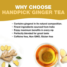 Steaming HANDPICK ginger tea cup with warm aroma inviting relaxation.