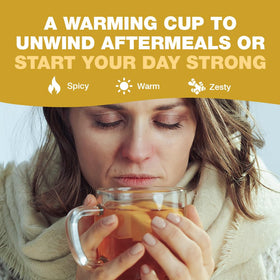 Gluten-free HANDPICK label signals a safe, herb-forward tea experience.