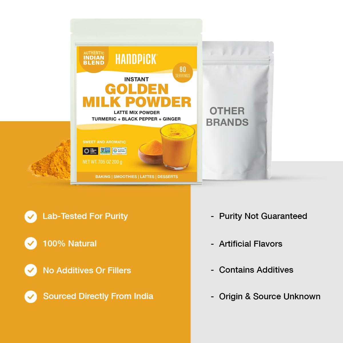 HANDPICK Packaging front highlighting eco-friendly and carbon-neutral messaging.