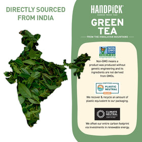 HANDPICK Green Tea Himalayas origin highlights natural purity and sourcing