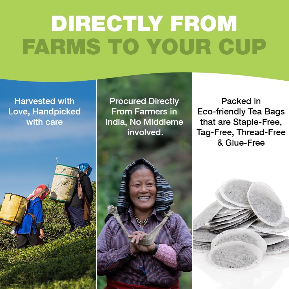HandPICK Himalayan-origin green tea leaves for a bright cup.