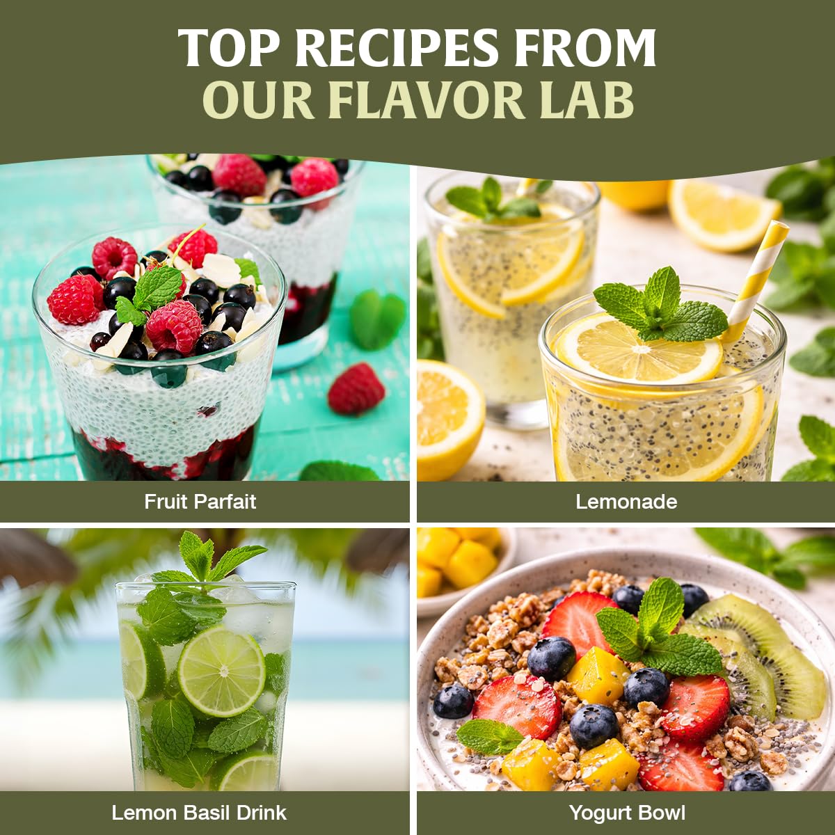 HANDPICK Indian-sourced basil seeds signal authentic flavor.