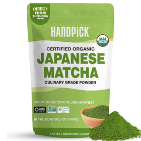 HANDPICK Japanese organic matcha powder for traditional tea rituals.
