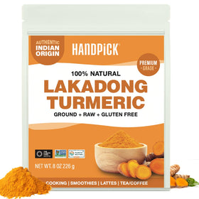 HANDPICK Lakadong turmeric powder in resealable pouch ready for cooking