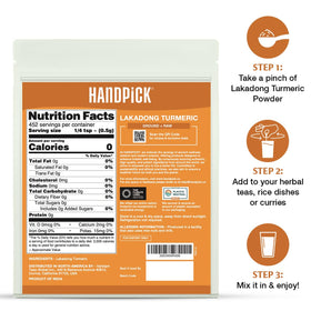 HANDPICK Lakadong turmeric powder sealed for freshness