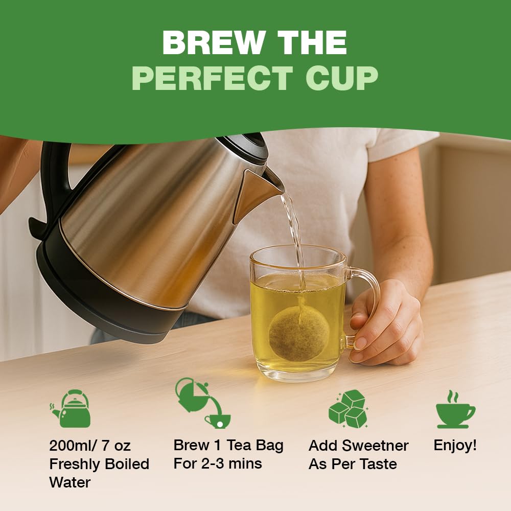 HANDPICK Lemon Balm Tea ready to enjoy as part of a balanced routine