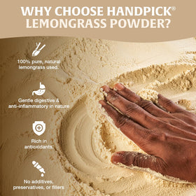HANDPICK lemongrass powder in bowl ready for cooking