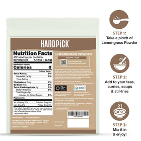 HANDPICK lemongrass powder smoothie with bright aroma