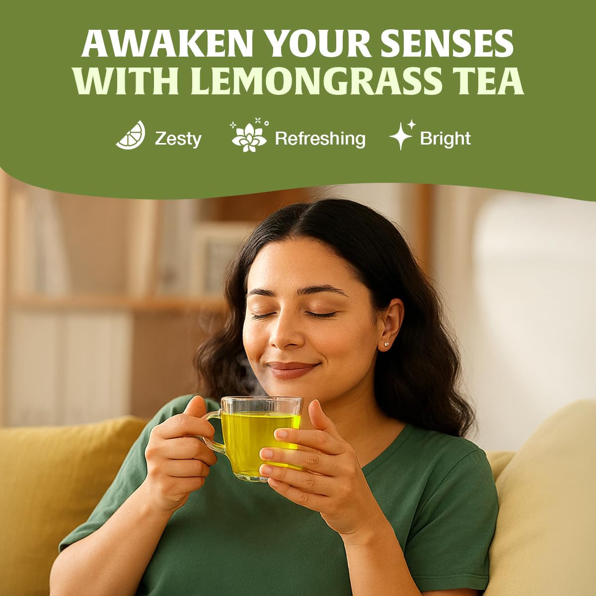 HANDPICK Lemongrass Tea Bags iced tea serving with citrus aroma.