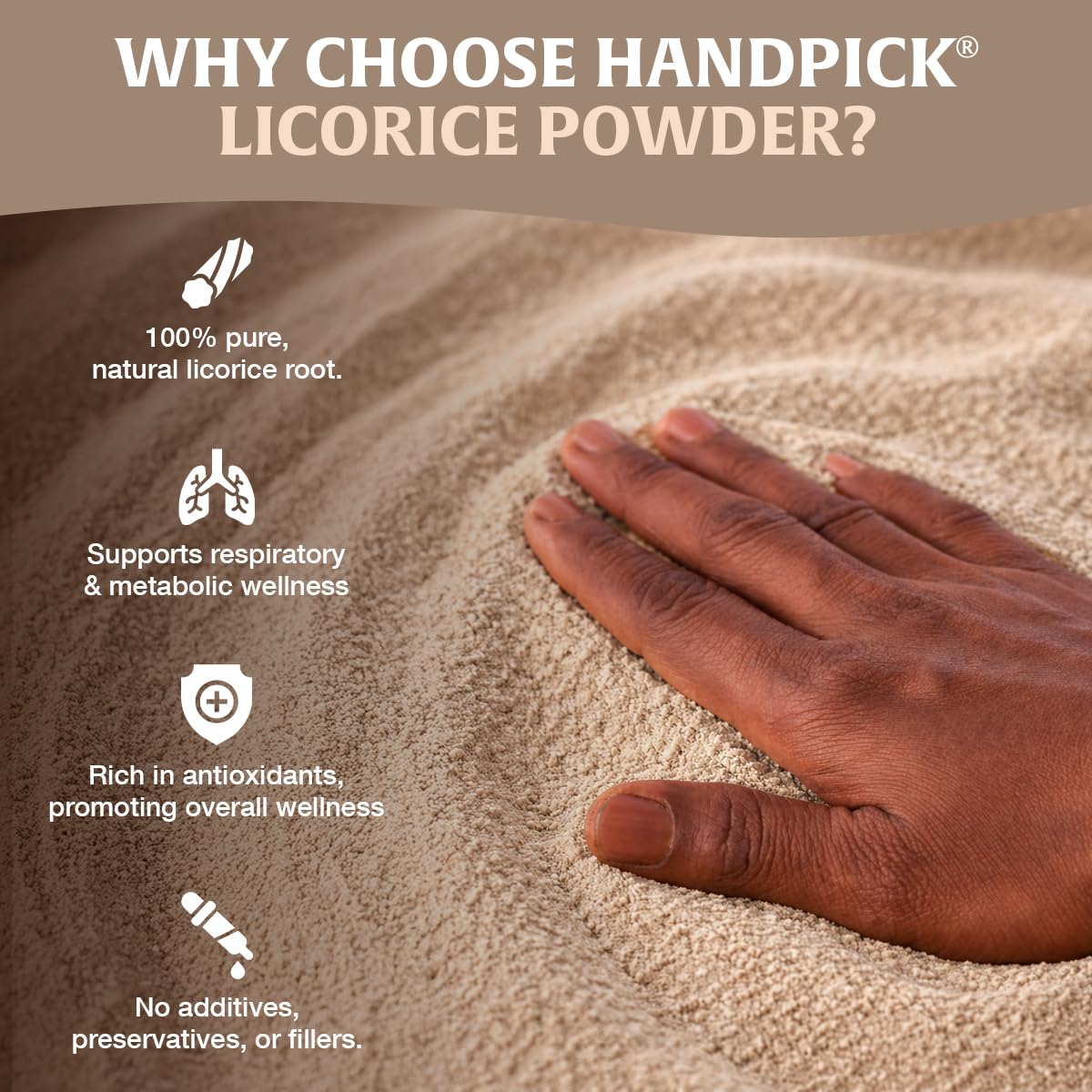 HANDPICK licorice root powder scoop measuring powder precisely
