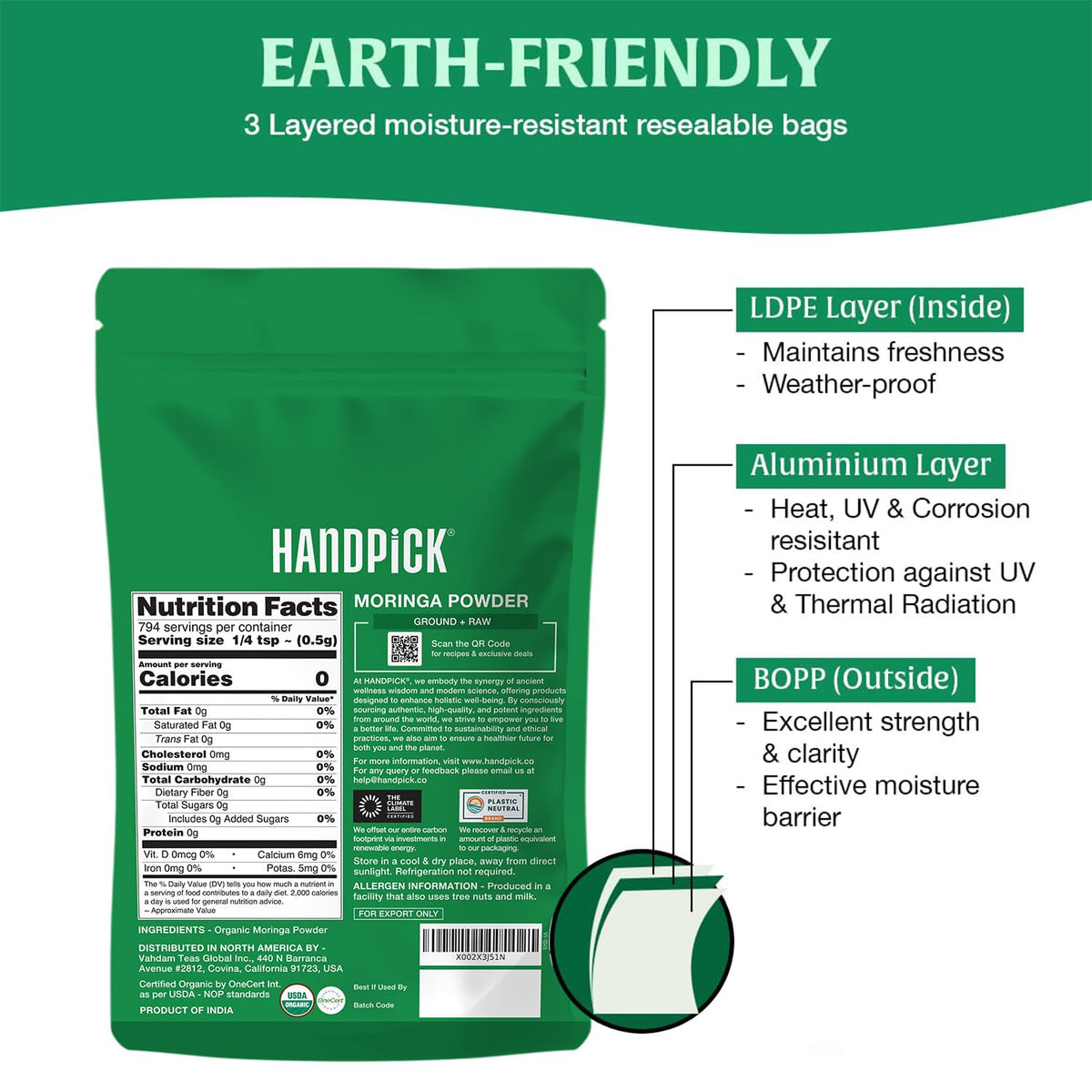 HANDPICK Moringa Powder tea cup suggests daily ritual and relaxation