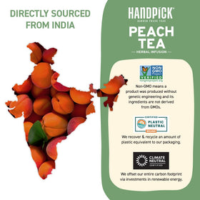 HANDPICK Peach Tea Bags cinnamon and cloves provide warm spice notes