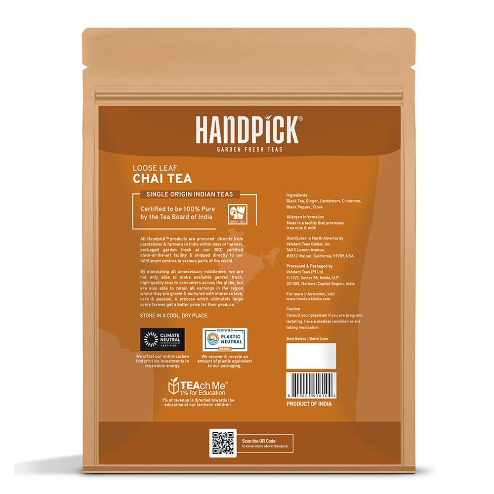 HANDPICK amber tea in glass showcases rich color and depth of flavor.
