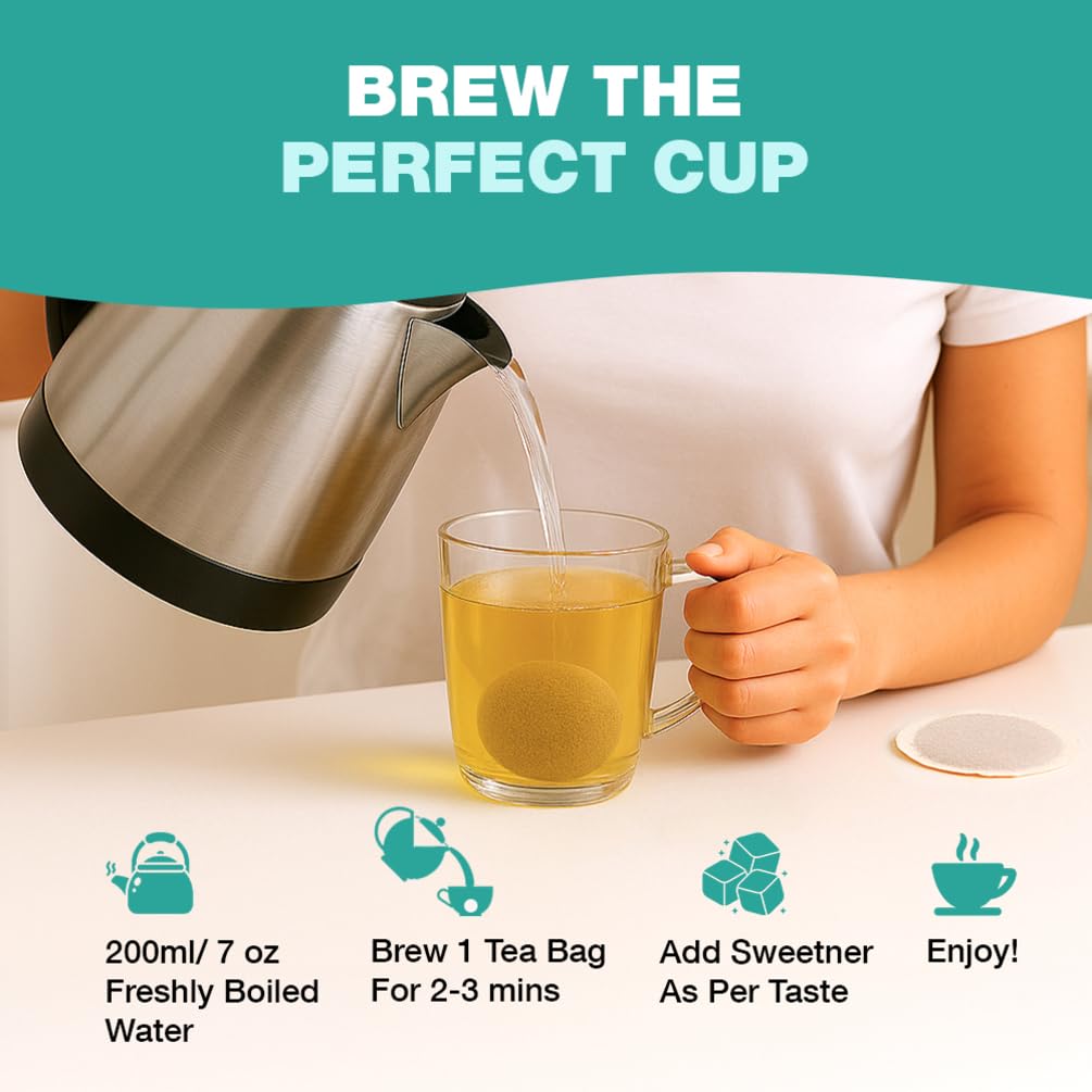 HANDPICK Spearmint tea bags ready to brew for daily routines.