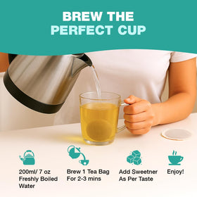 HANDPICK Spearmint tea bags ready to brew for daily routines.