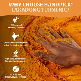 HANDPICK turmeric powder adding color and depth to meals