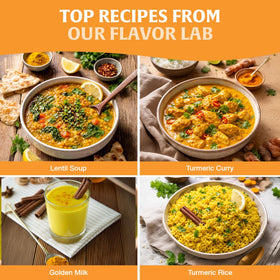 HANDPICK turmeric powder for latte and tea rituals, comforting warmth.