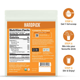 HANDPICK turmeric powder origin India farm, traceable sourcing and authenticity.