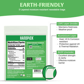 HANDPICK Wheatgrass Powder smoothie idea highlights a natural greens boost for blends.