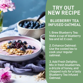 HANDPICK Wild Blueberry Tea Bags packaging shows eco-friendly goals.