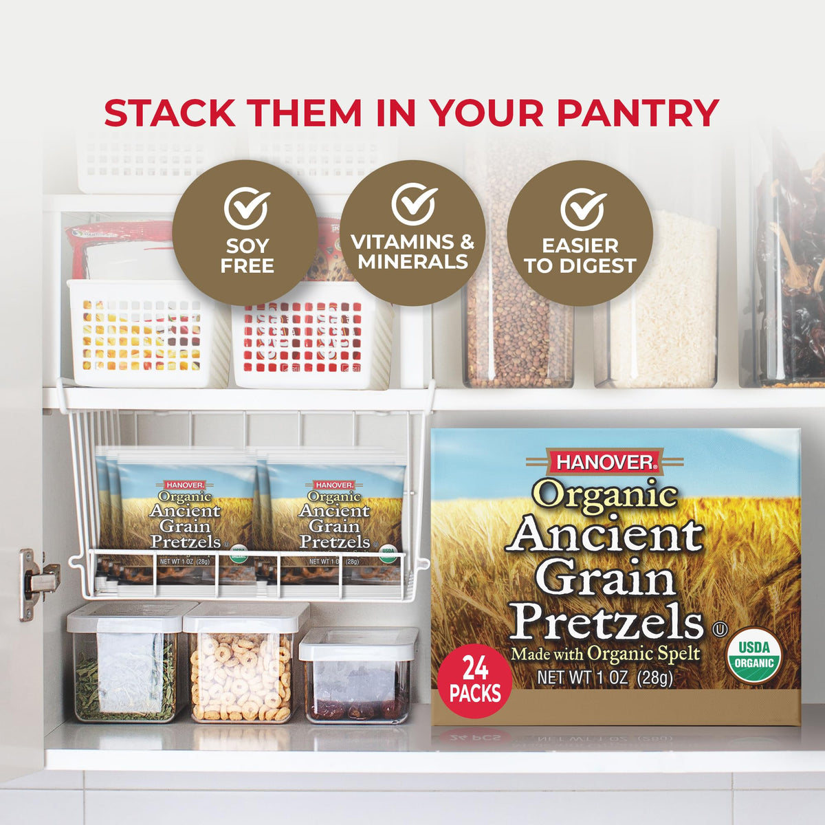 On-the-go Hanover spelt pretzel for office or gym breaks