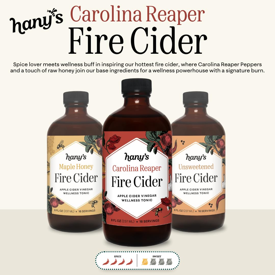 Pouring Hany's Harvest Fire Cider into tea adds a spicy kick.