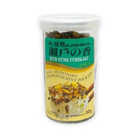 HAO BOSCH JFC Seto Fumi Furikake bottle closeup showcases sesame and seaweed textures.