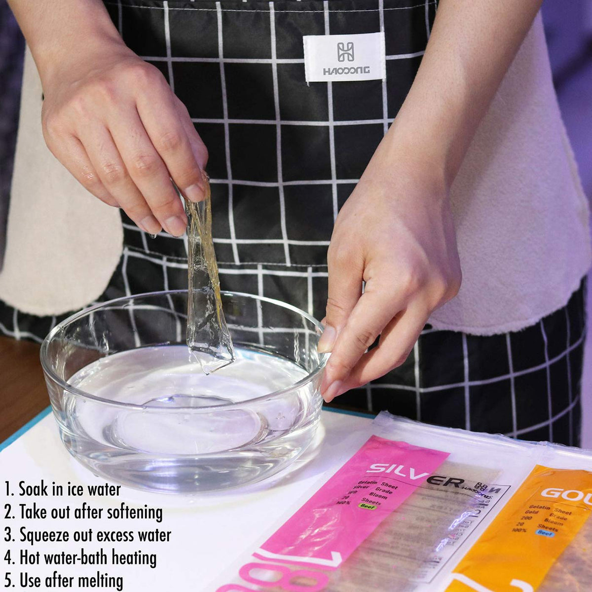 HAODONG gelatin sheets dissolving easily to preserve flavor