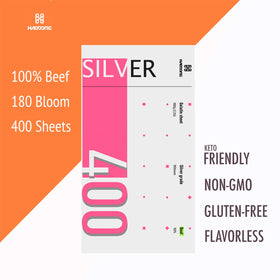 HAODONG silver gelatin box packaging showing fresh, ready-to-use sheets