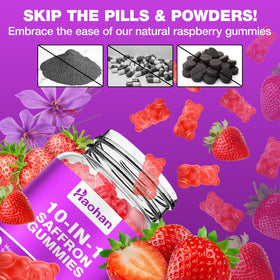 Haohan saffron gummies 60-count bottle for a month-long routine.