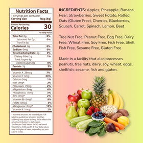 Hapinest Smoothie Crisps Lemon Green Apple flavor offers refreshing, kid-friendly bites