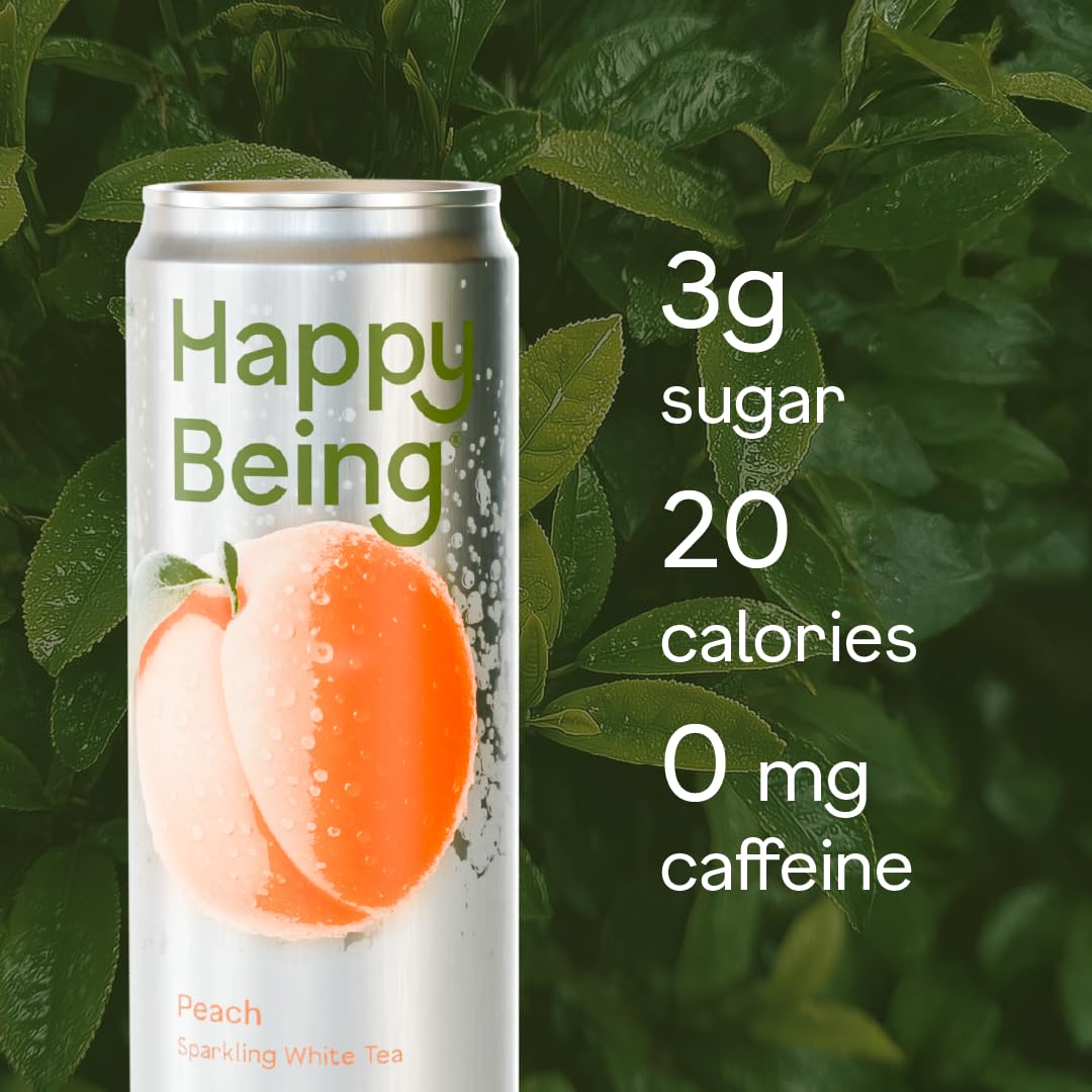 Happy Being 4-pack packaging displayed, signaling value and convenient on-the-go servings.