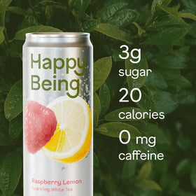 Happy Being ingredients highlight turmeric and elderberry for flavor and polyphenols.