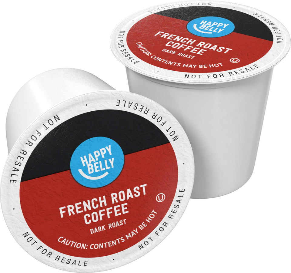 Happy Belly Dark Roast K-Cup pod ready for a bold cup
