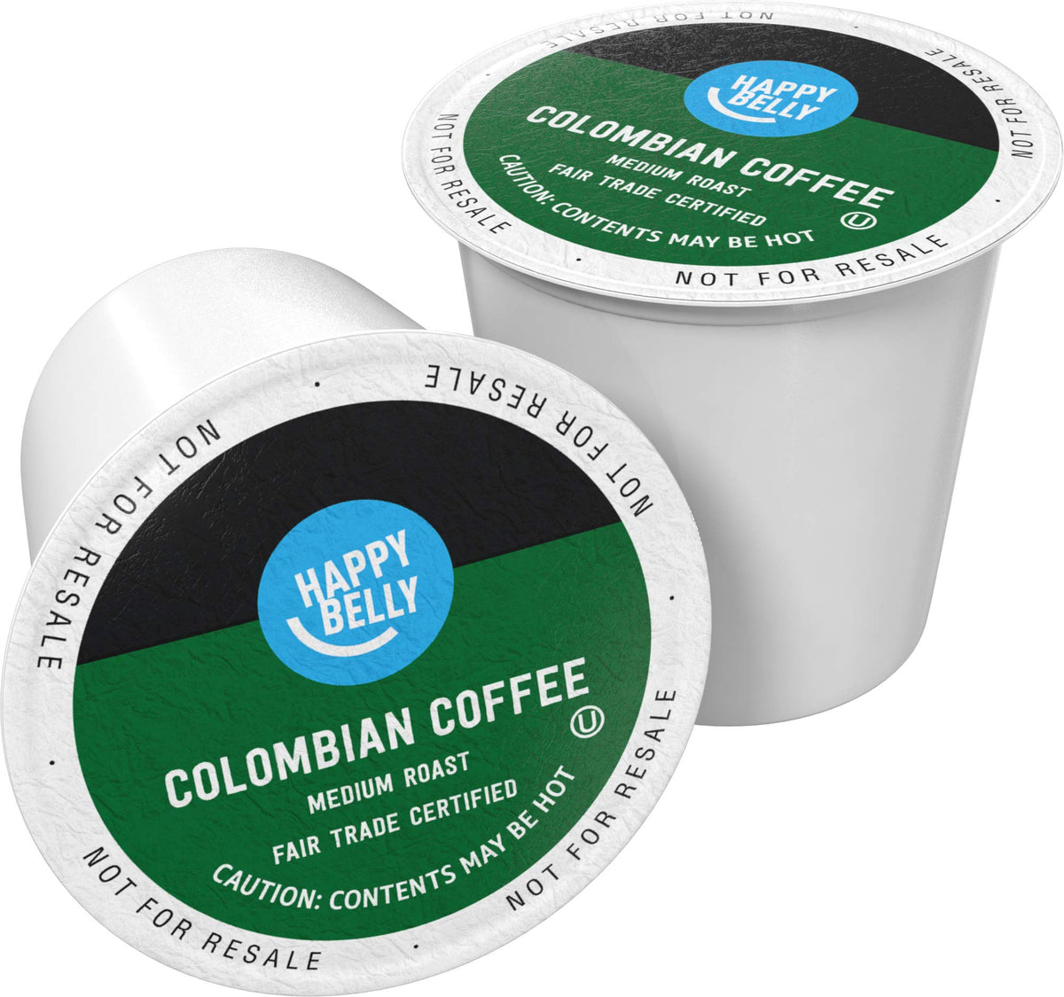 Happy Belly medium roast Colombian pods for a smooth morning brew