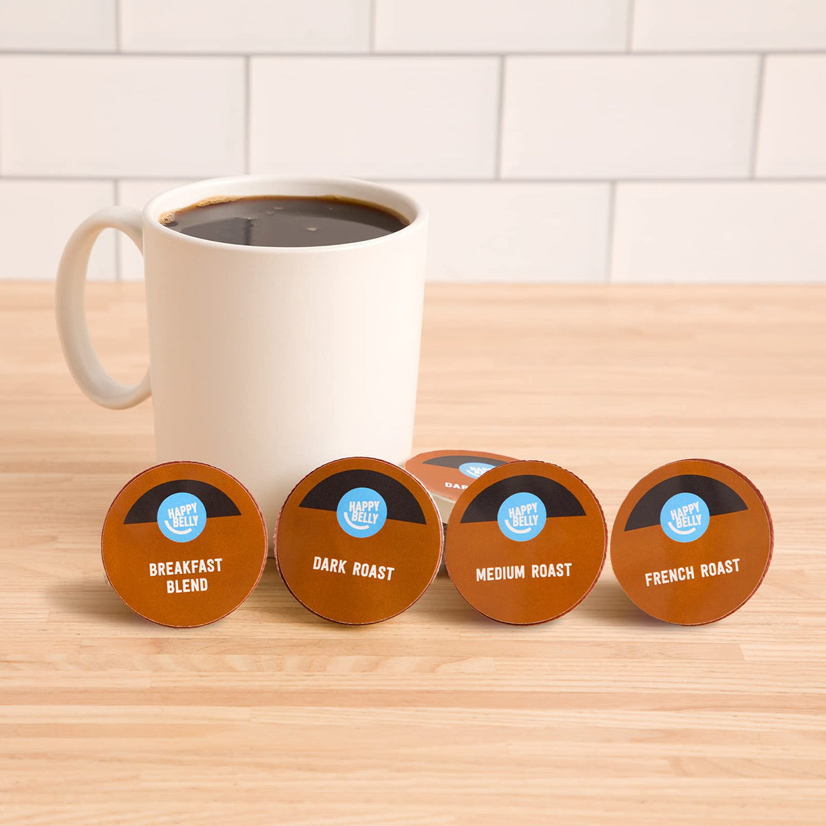 Happy Belly Breakfast Blend pod ready for K-Cup brewers for a bright start