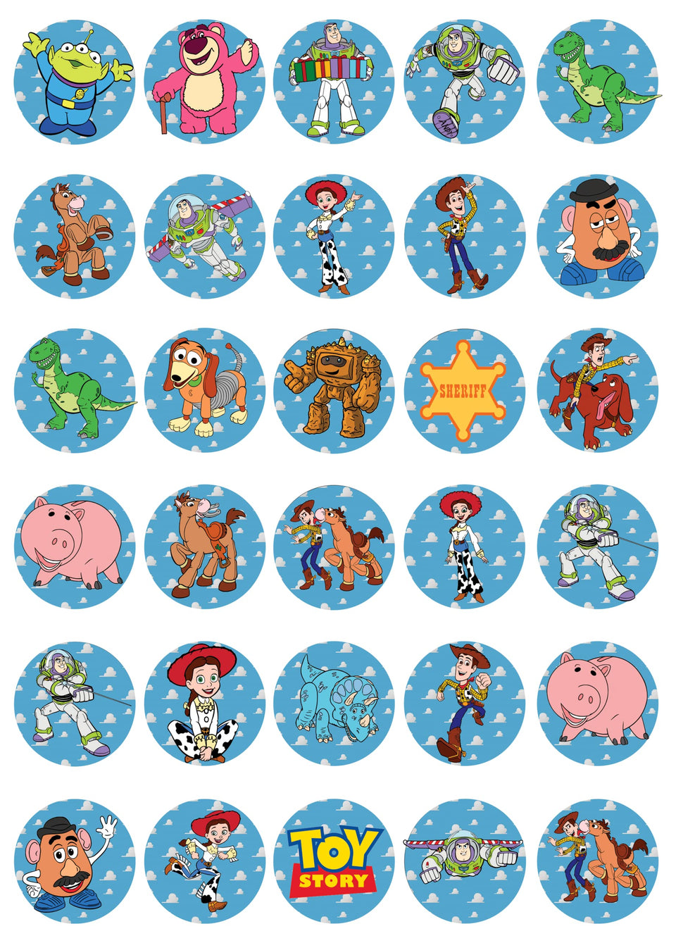 Happy Choices 30x edible cupcake toppers on wafer sheet, easy to apply on icing.
