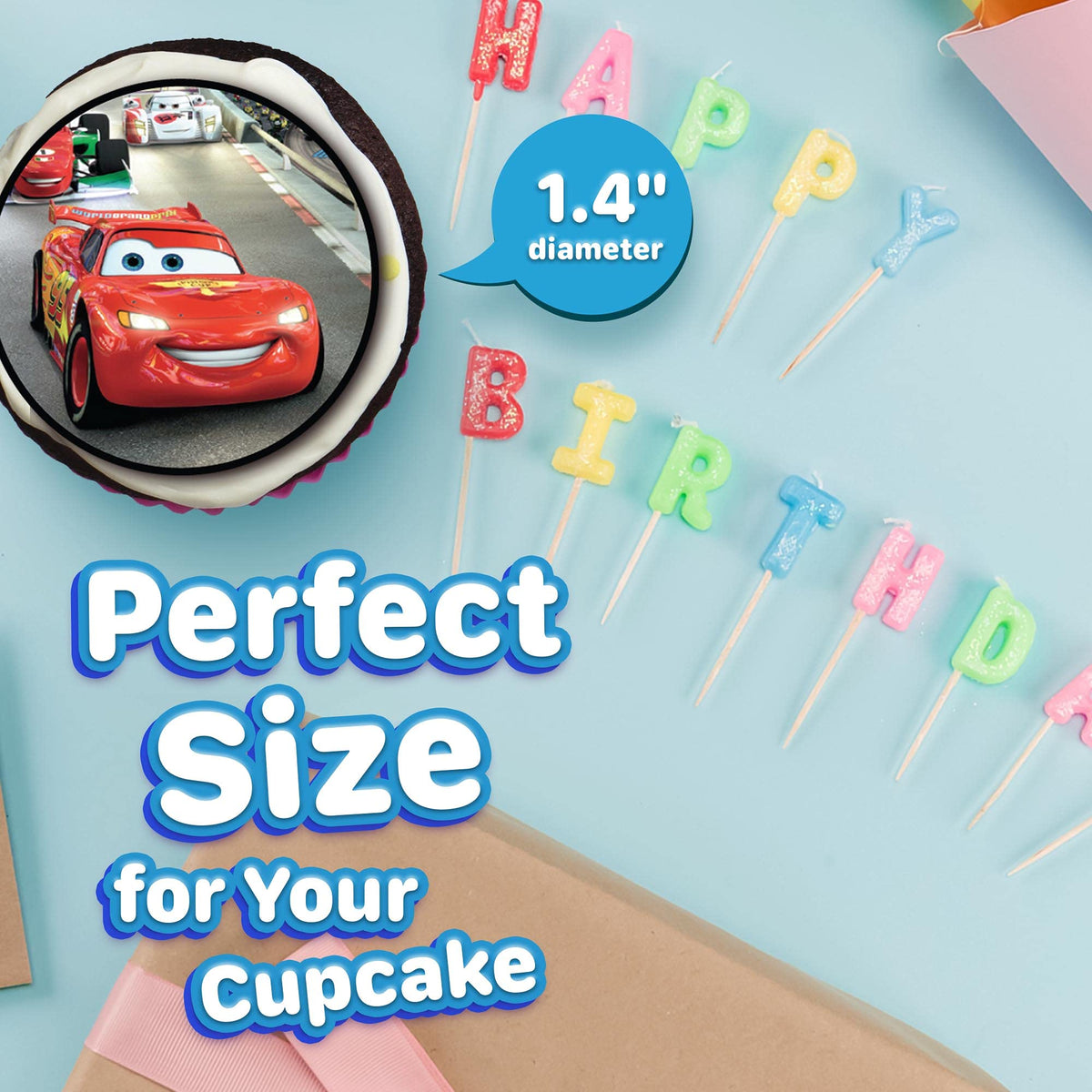 Happy Choices cupcake decorations racing car designs ideal for quick parties
