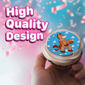 Happy Choices high-quality edible sugar paper toppers enhance birthday desserts.