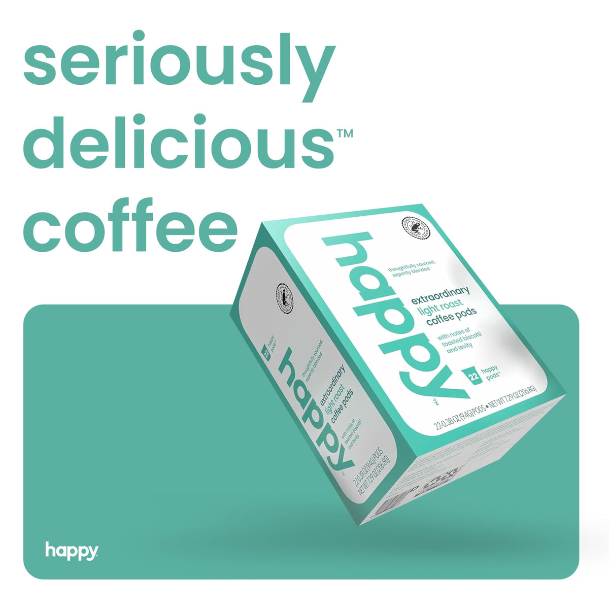 We Are Happy light roast pods demonstrate K-Cup compatibility for fast, mess-free brewing.